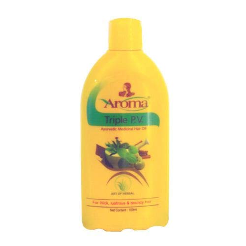 Aroma Triple P.V Ayurvedic Hair Oil for Hair Growth & Scalp Care - Natural Herbal Treatment for Dry, Damaged Hair - Perfect for Daily Use & Massage Therapy