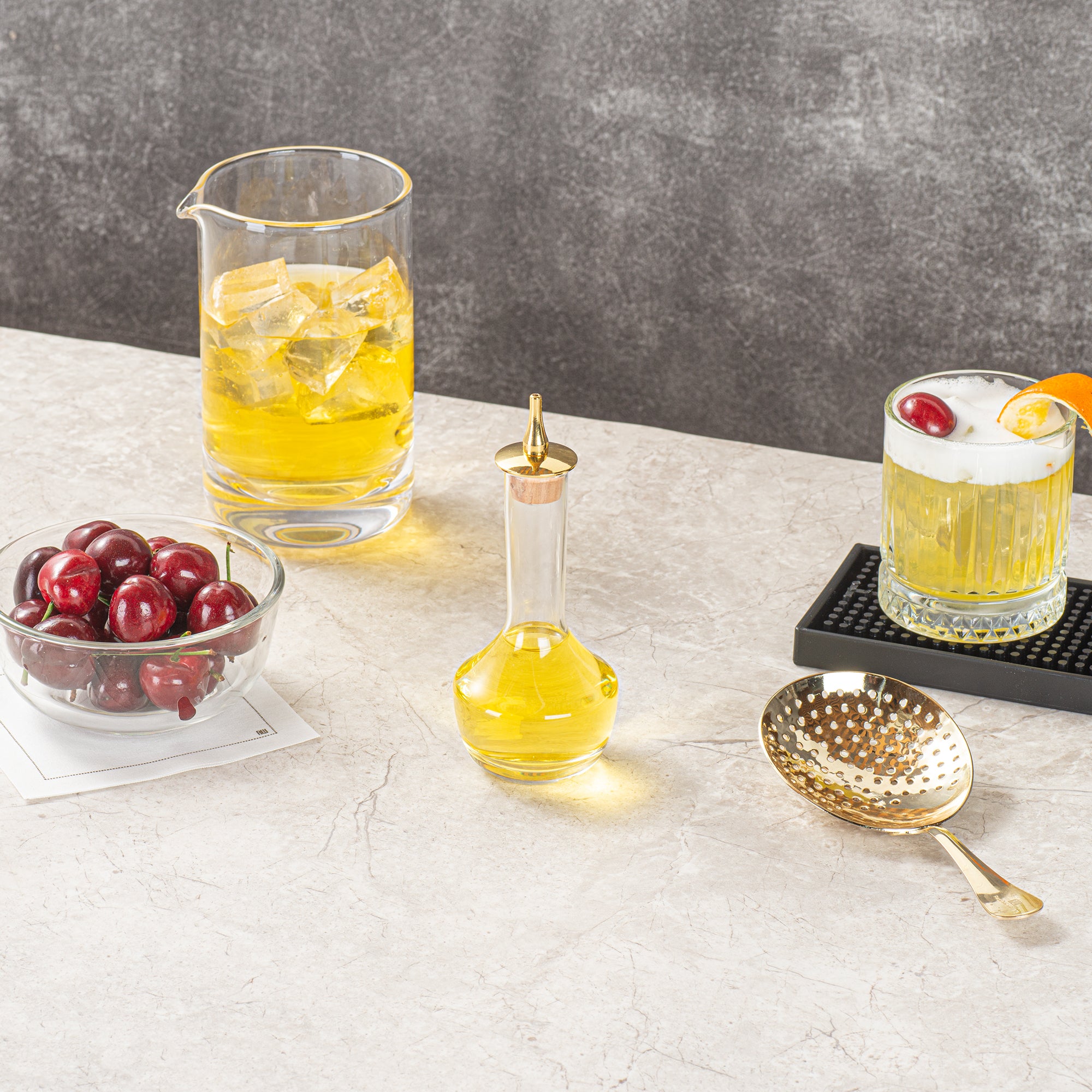 Premium 4 oz Glass Bitters Bottle - Modern Style with Gold Plated Dasher - 5.75