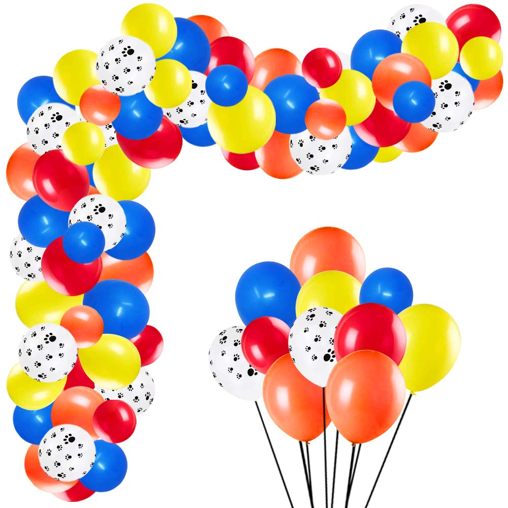 Dog Patrol Party Supplies Balloons Arch Garland Kit - 100PCS Paw Patrol Themed Balloon Decorations for Kids Birthday Party, Baby Shower & Special Events - Perfect for Indoor/Outdoor Decor, Photo Backdrops & Party Themes