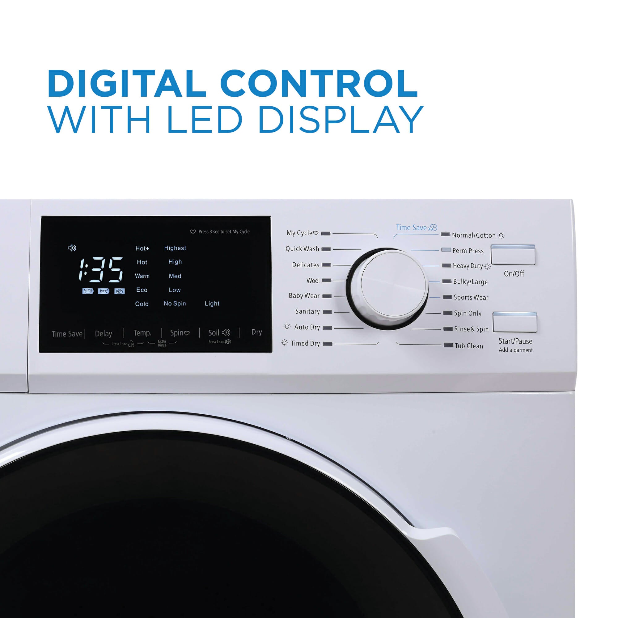Danby DWM120WDB 3.2 cu ft Compact All-in-One Washer and Ventless Dryer - White - Perfect for Apartments, RVs & Small Spaces
