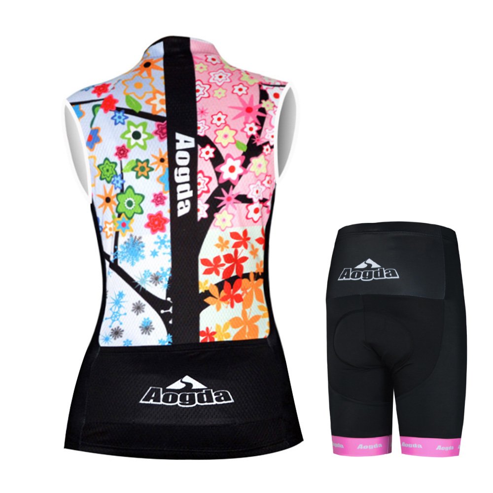 **Aogda Women's Cycling Jersey & Shorts Set - Breathable Bike Outfit for Road & Mountain Biking - Perfect for Team Rides & Outdoor Sports**