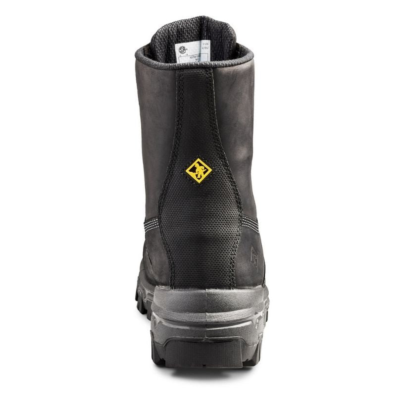 Terra Sentry 2020 Men's 8 Composite Toe Work Boots - Safety Steel Toe Work Shoes with Bumper Toe Protection, Black - Ideal for Construction, Warehouse & Outdoor Work