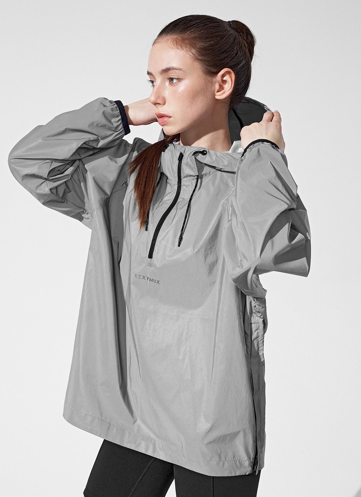 RX All Over Reflective Anorak Jacket - High Visibility Windproof Raincoat for Running, Cycling & Outdoor Safety Gear - Perfect for Night Jogging and Urban Commuting