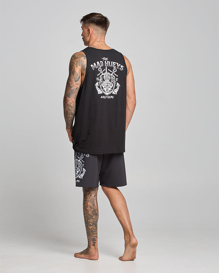The Mad Hueys AHOY FKRS Tank Top - Men's Graphic Tee for Surfing, Fishing & Outdoor Adventures