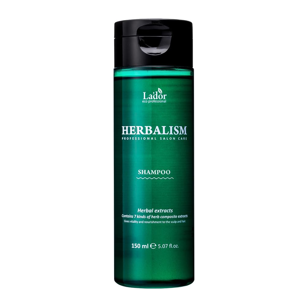 LA'DOR Herbalism Shampoo for Women & Men - Korean K-Beauty Hair Care with Natural Herbs for All Hair Types | Anti-Hair Loss Shampoo (150ml) | Perfect for Daily Use, Damaged Hair Repair & Scalp Nourishment