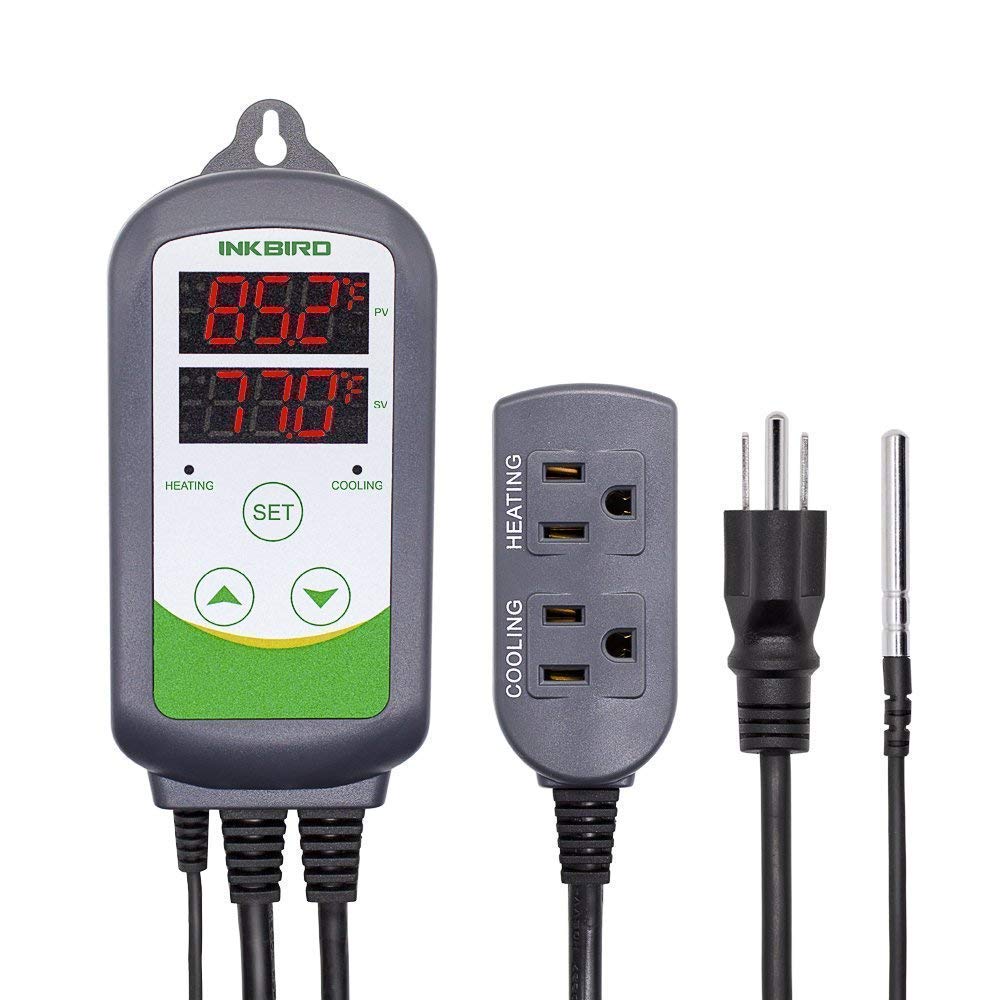 Inkbird ITC-308 Digital Temperature Controller & IHC-200 Humidity Controller Bundle - Perfect for Home Brewing, Greenhouse, and Reptile Terrarium Climate Control