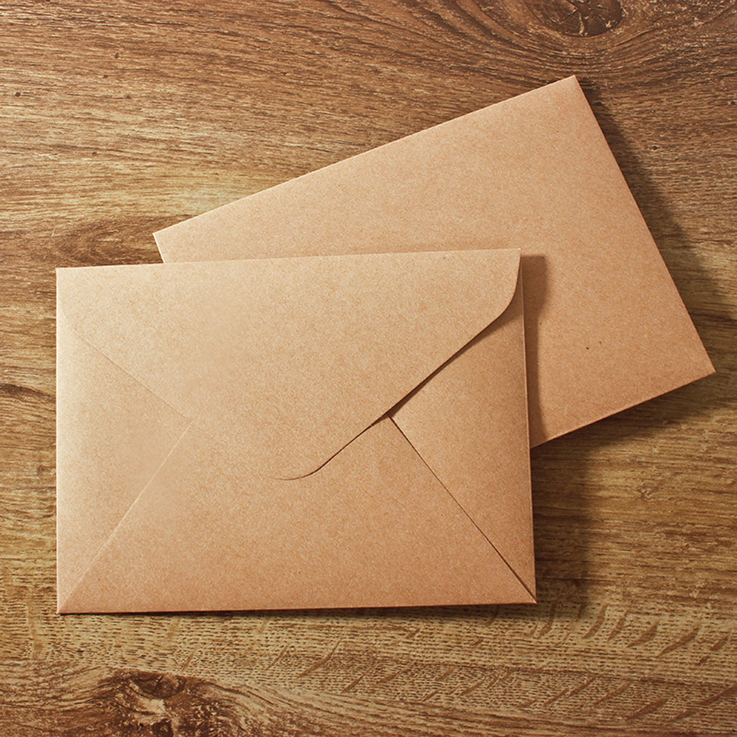 Custom Rustic Kraft Pocket Wedding Invitations - Set of 50 Personalized Cards for Engagement, Bridal Shower & Wedding Ceremony - Eco-Friendly Stationery for Country Chic Weddings