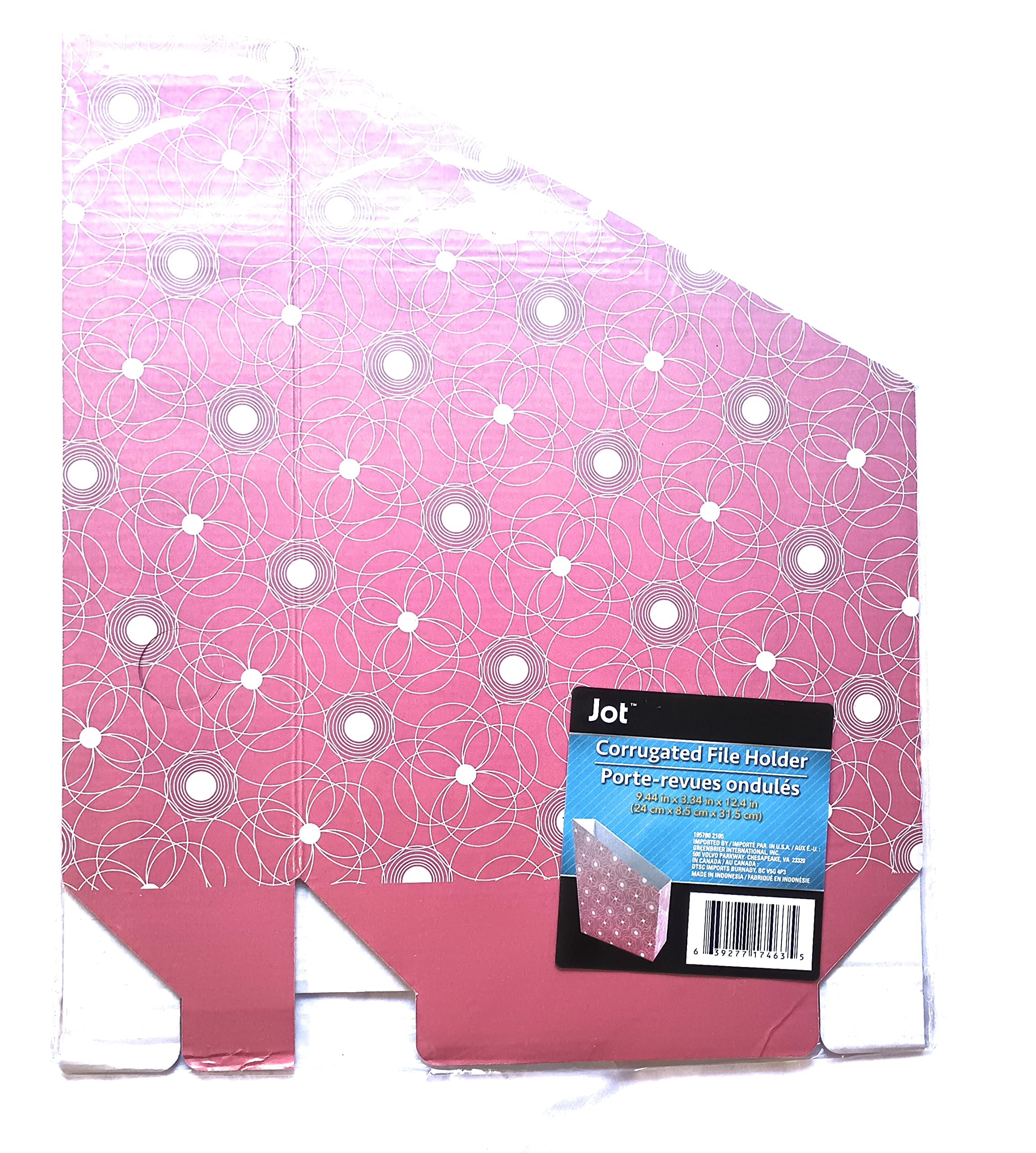 Floral Leopard Print Corrugated Magazine and File Holder - Stylish Desk Organizer for Office, Home, or Dorm Room Storage