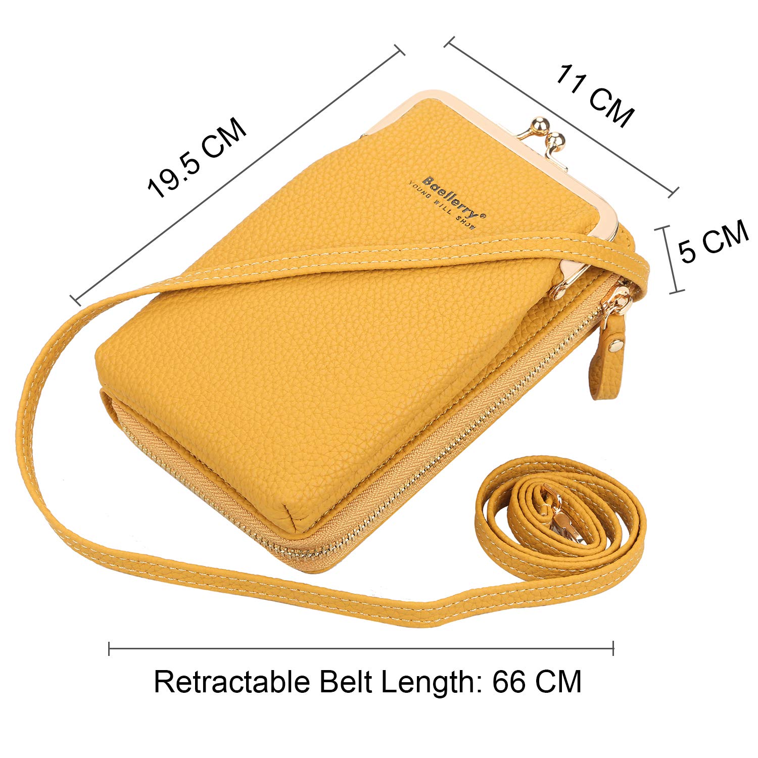 Yixuan Women's Crossbody Phone Wallet Bag - Small Adjustable Shoulder Purse with Card Holder - Perfect for Travel, Shopping & Everyday Use