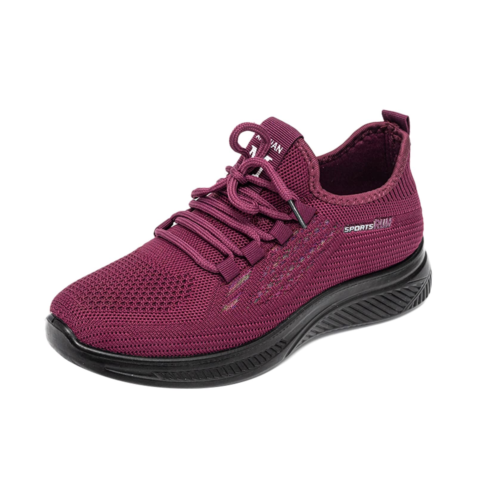 FAMOORE Women's Foldable Flats - Breathable Running Shoes for Spring & Summer | Lightweight Casual Sports Shoes for Travel, Workout & Daily Wear