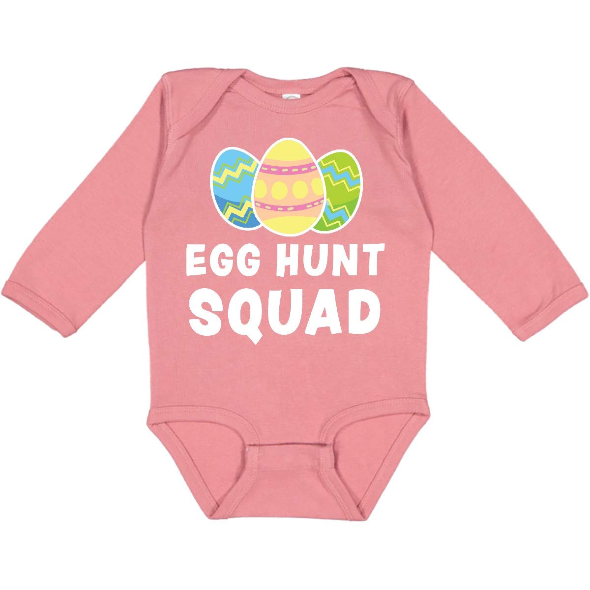 Inktastic Easter Egg Hunt Squad Baby Long Sleeve Creeper - Cute Easter Outfit for Boys & Girls - Perfect for Easter Photos, Egg Hunts & Spring Celebrations