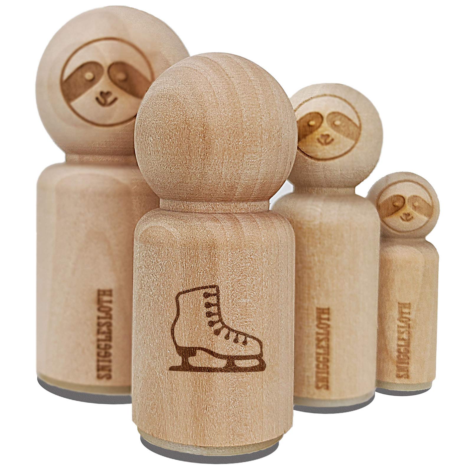 Mini 1/2 Inch Ice Skating Figure Skates Rubber Stamp for DIY Crafting, Scrapbooking, Planner Decoration - Perfect for Journals, Cards, and Gift Wrapping