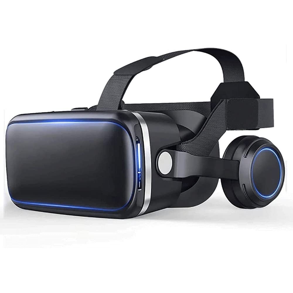 MZLXDEDIAN Universal VR Headset - 3D Virtual Reality Goggles for iPhone & Android | Comfortable Blue VR Glasses with Eye Protection | Perfect for Gaming, 360° Movies & Immersive VR Experiences