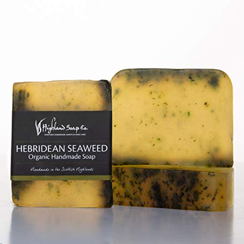 Organic Handmade Soap by The Highland Soap Company - 5.3oz Hebridean Seaweed Bar | Natural, Vegan & Cruelty-Free Skincare for Sensitive Skin | Perfect for Daily Cleansing, Gift Sets & Eco-Friendly Bathrooms