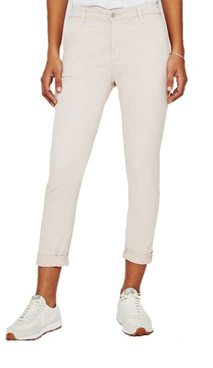 AG Jeans Women's Caden High Rise Tailored Trouser Pant - Vintage Pink Size 28 | Slim Fit Stretch Ankle Pants for Work, Office & Business Casual Outfits