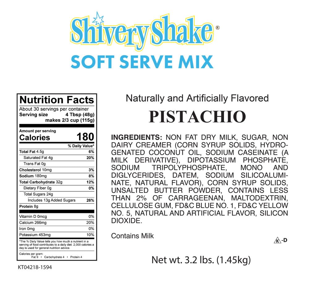 Premium Pistachio Soft Serve Ice Cream Mix - Rich & Creamy Flavor for Dessert Shops, Cafes & Home Use