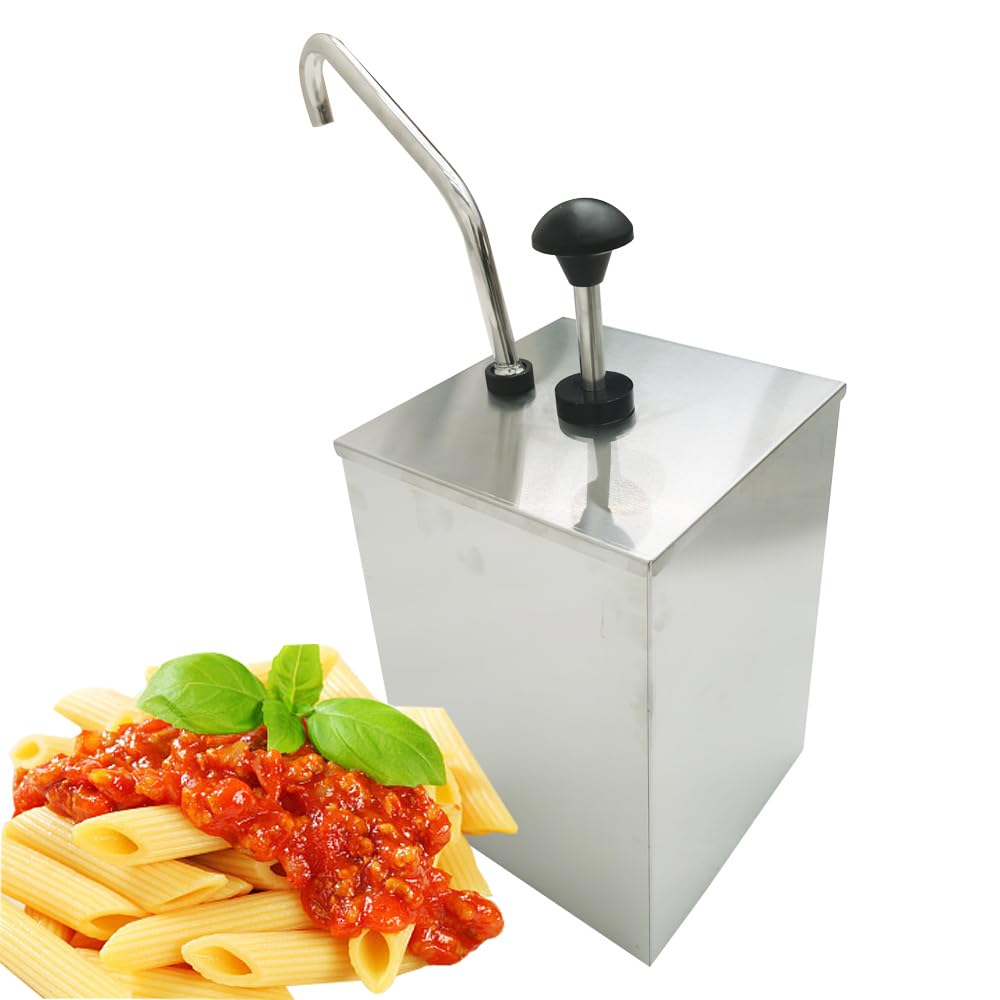 Stainless Steel Single Head Sauce Pump - 25L Commercial Condiment Dispenser for Juice, Syrup & Dressings | Ideal for Restaurants, Cafes & Catering Services
