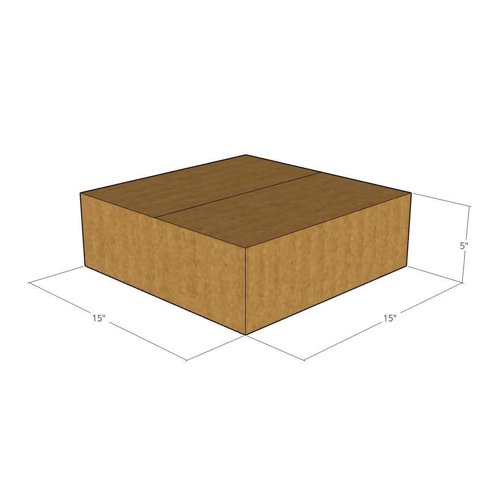 75-Pack 15x15x5 Inches 32 ECT Corrugated Moving Boxes | Heavy Duty Shipping Boxes for Business, Office & Home Use | Perfect for Packing, Storage & Moving Supplies