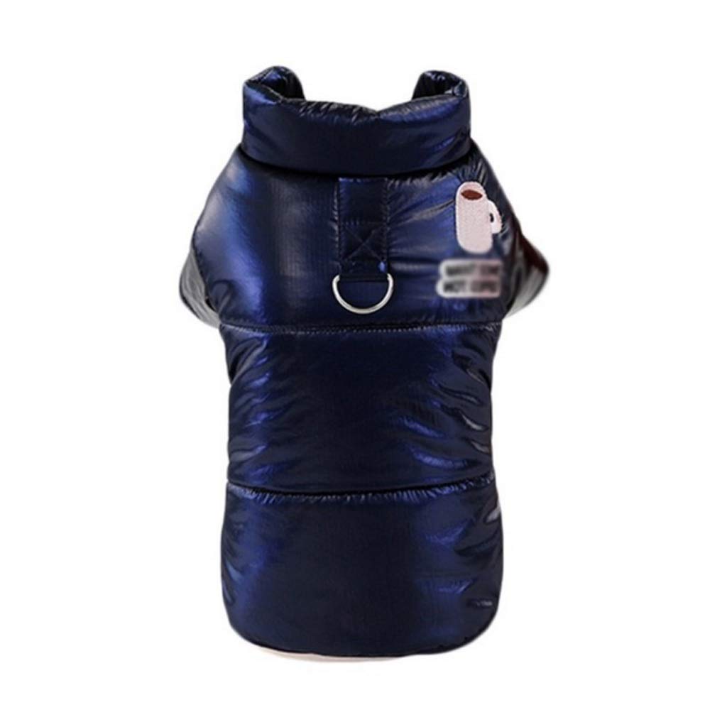 WALNUTA Warm Winter Dog Sweater Jacket - Soft Thickened Cozy Pet Coat for Small Dogs, Blue, Size Small - Perfect for Cold Weather Outdoors & Indoor Comfort