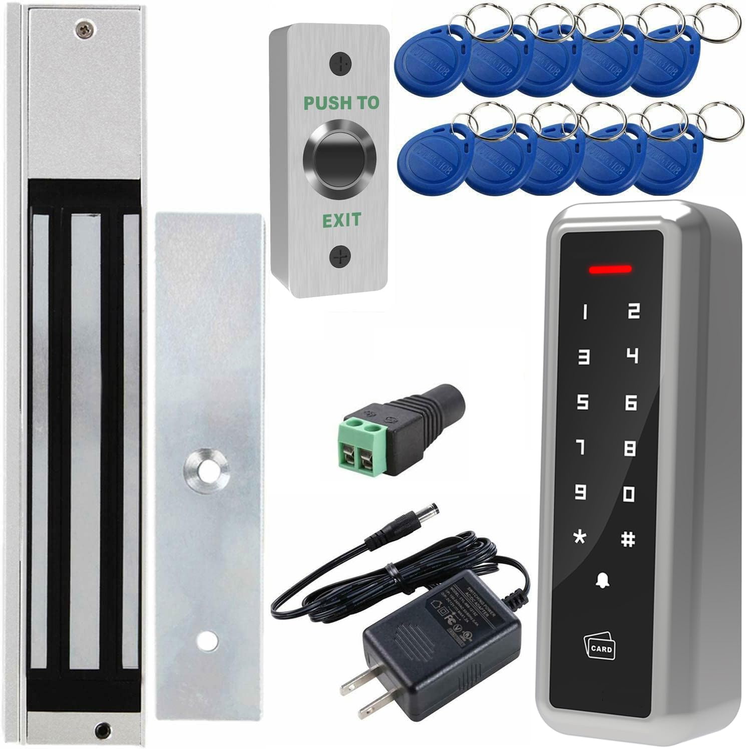600lbs Heavy Duty Electromagnetic Lock with Touch Keypad - Secure Outswinging Door Access Control System for Office, Warehouse & Commercial Buildings | High Security Entry Solution for Business, Storage & Restricted Areas | Perfect for High Traffic Areas & Employee Access Control | Ideal for Office, Retail, Hospitals & Government Facilities | Use for Front Doors, Server Rooms & Security Management - Great for Business Security, Perimeter Protection & Restricted Area Access Control