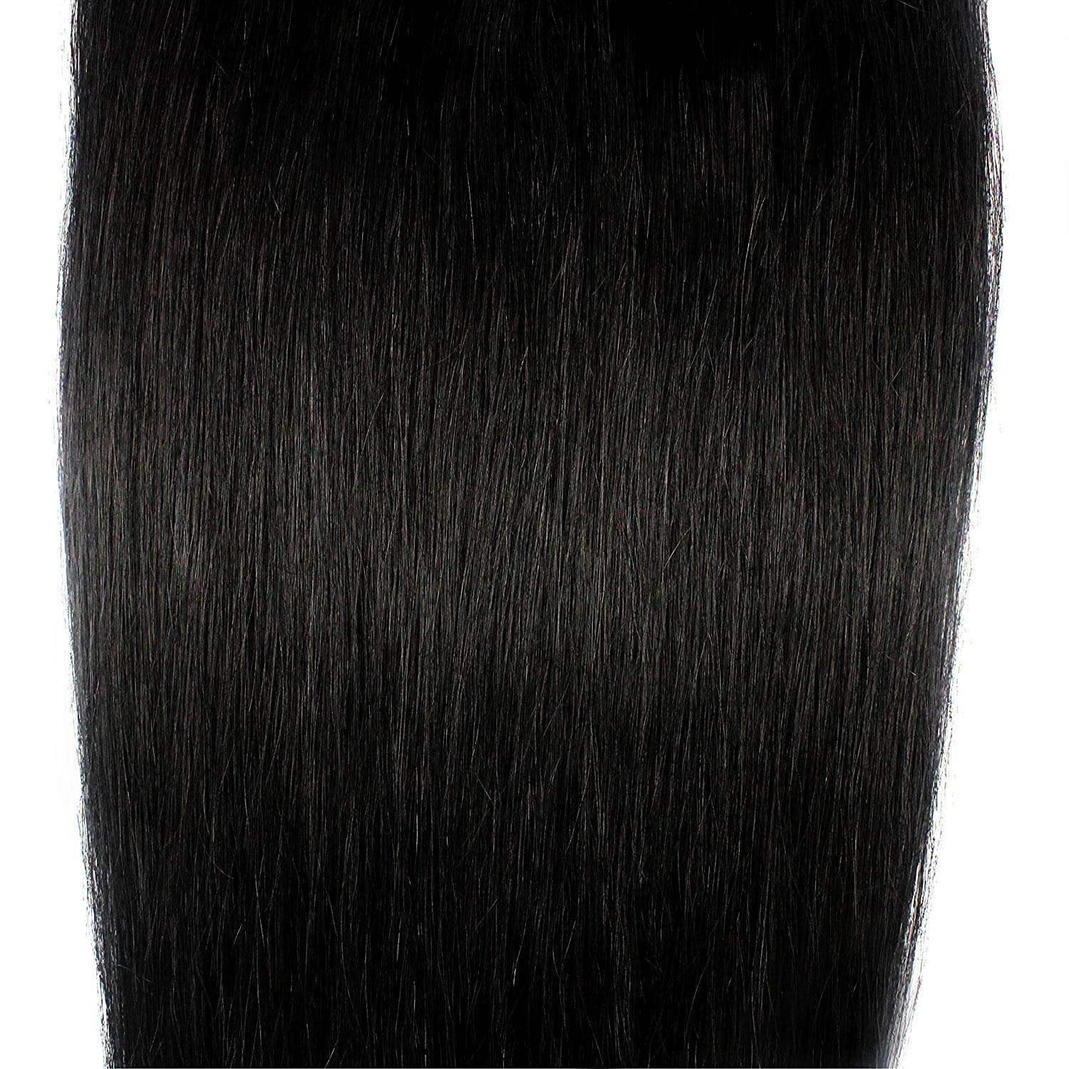 ELCABELL Long Straight Synthetic Hair Extensions & Wigs for Women - Smooth Silky Black Hair Extensions for Daily Wear, Parties & Cosplay