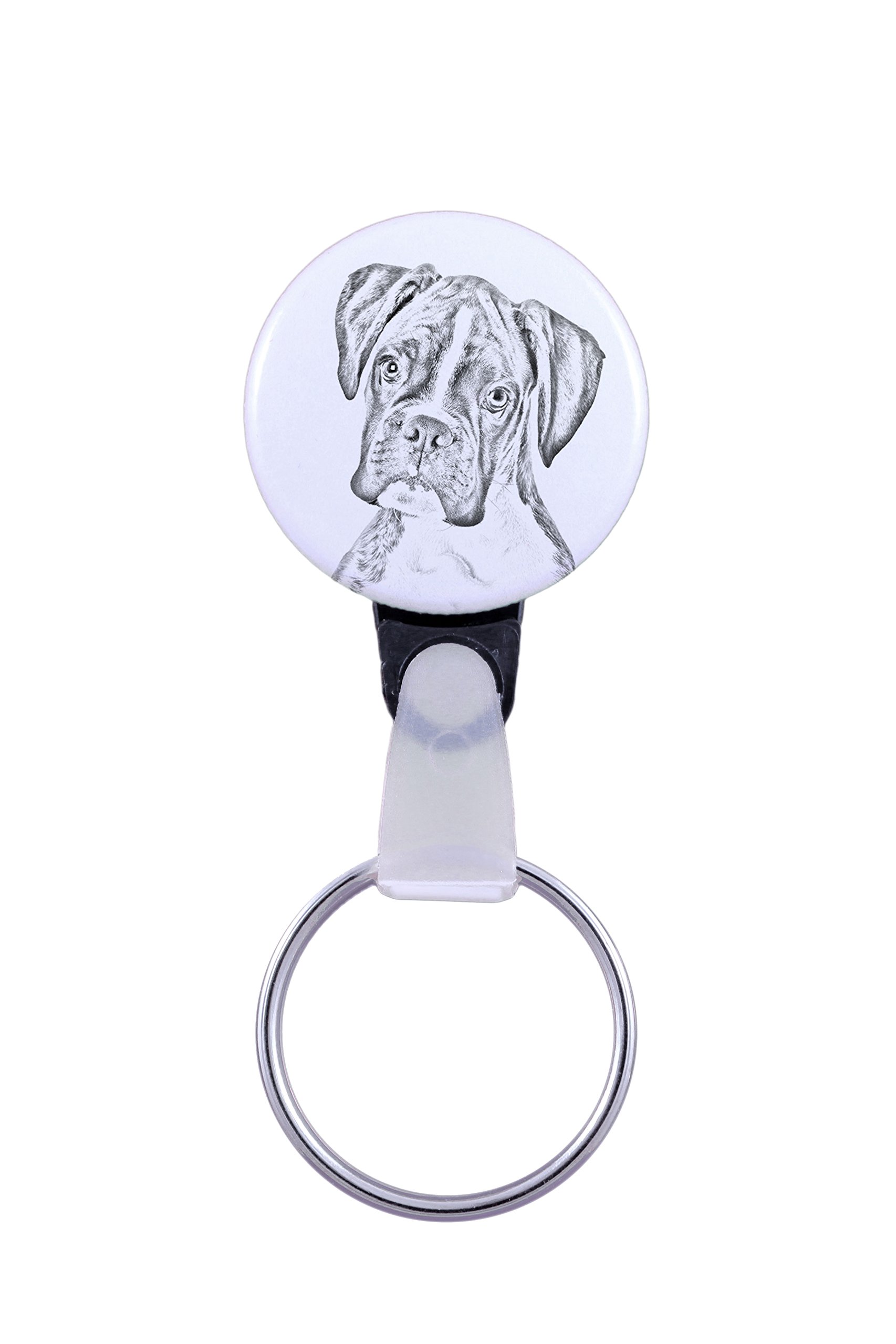 Stylish Dog Keychain - Cute Boxer Keyring for Keys, Bags & Gifts | Perfect for Pet Lovers & Everyday Use