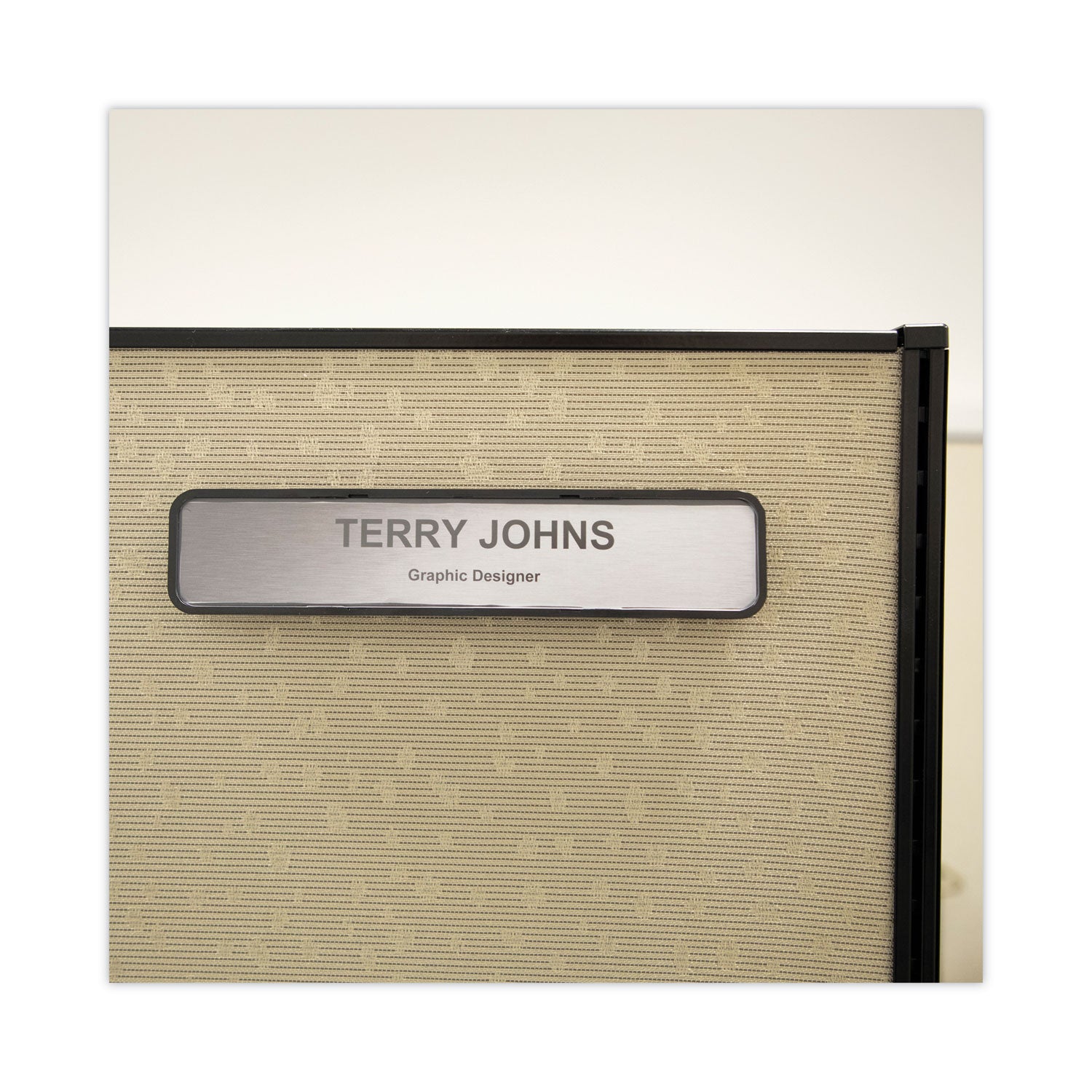 Advantus Clear Acrylic Panel Wall Sign Name Holder - 9