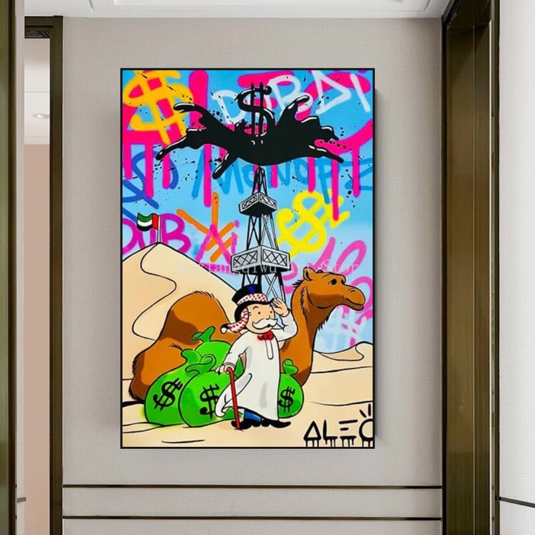 Alec Monopoly Art: Exclusive Oil Millionaire Painting - Perfect for Home Decor, Office & Art Collection