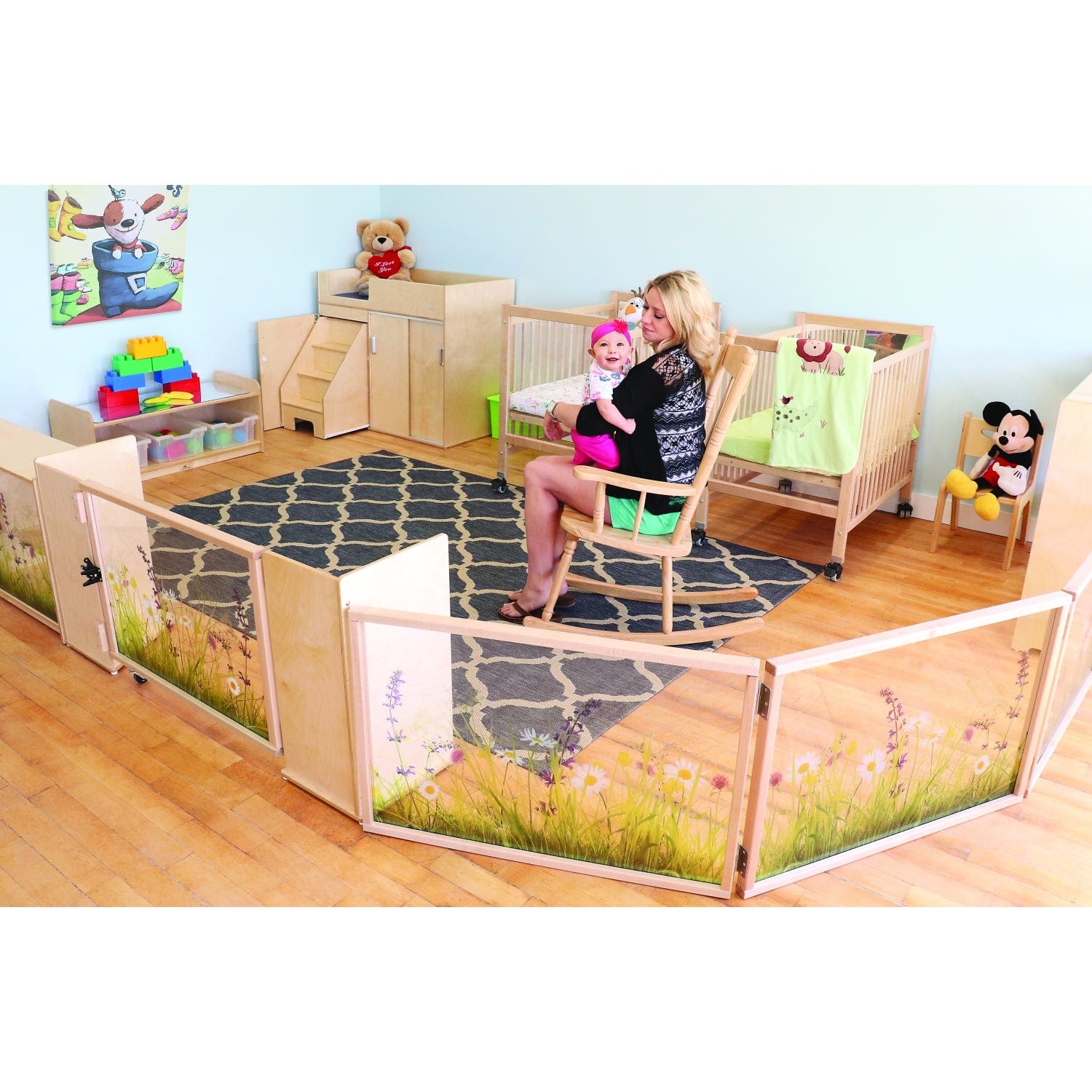 Nature View Divider Panel 24W - Room Partition Screen for Home & Office Privacy - Perfect for Living Room, Bedroom, and Workspace Dividers