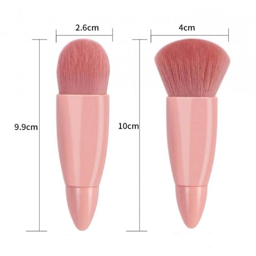 Rubyface 5-Piece Professional Makeup Brush Set with Travel Case & Built-in Mirror - Portable Cosmetic Brushes for Eyeshadow, Powder, Foundation & Blush - Perfect for Travel, Home Makeup & Professional Use