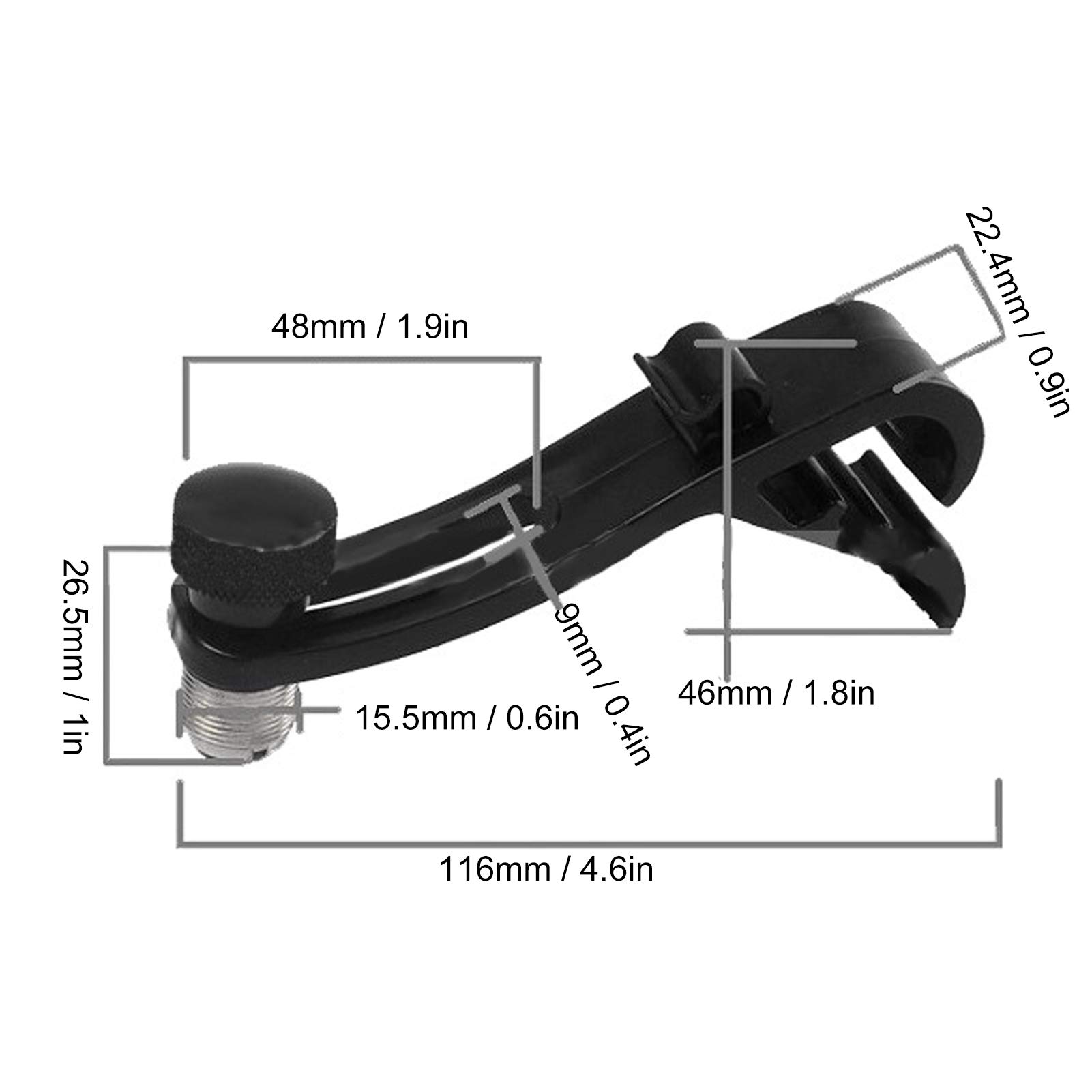 4PCS Shockproof Drum Mic Clips - Adjustable Universal Mic Stand Holder for Live Performances & Studio Recording
