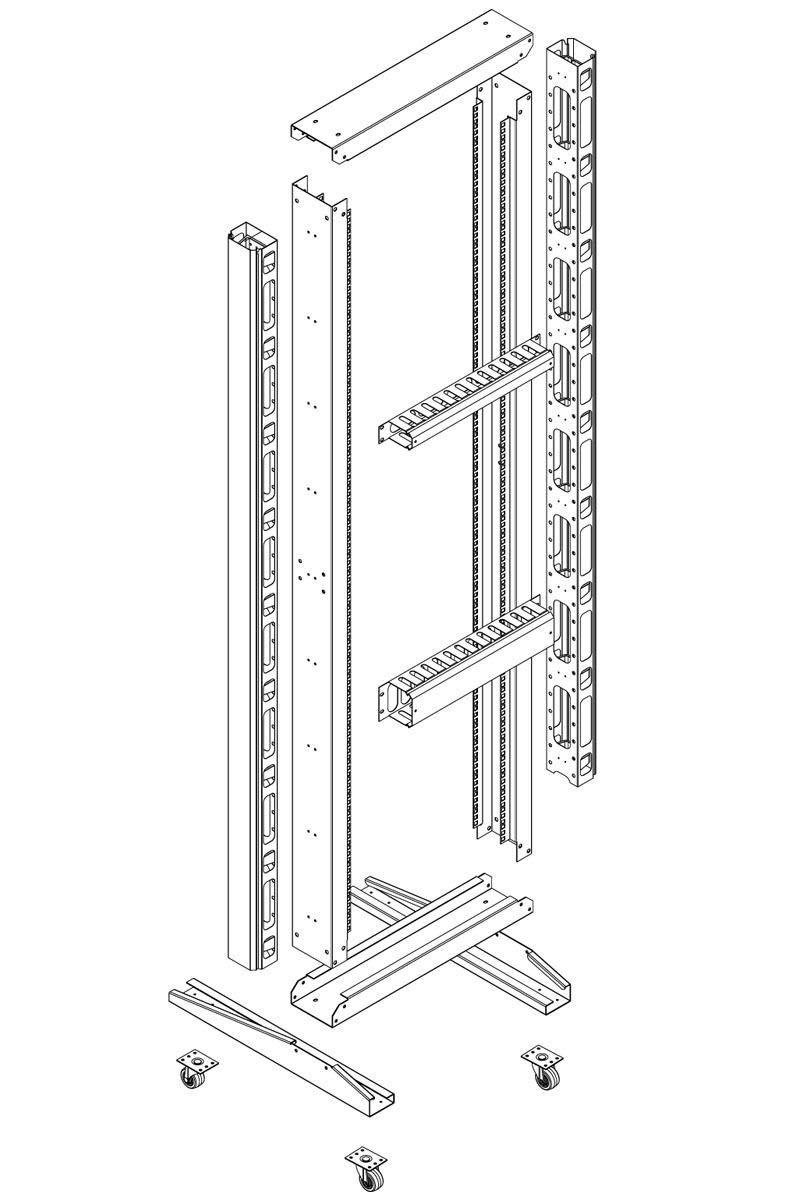 42U Vertical Cable Manager - Steel Server Rack Cable Organizer for Data Centers & Network Cabinets | Durable Cable Management Solution for Server Rooms & IT Infrastructure