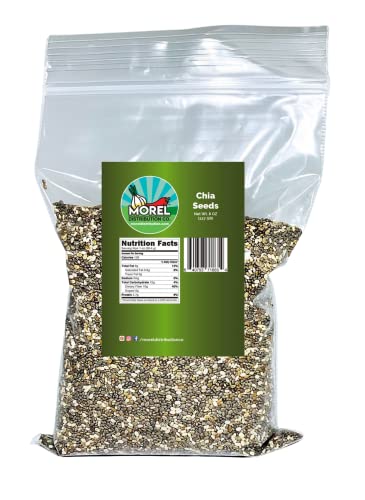 Organic Chia Seeds (Semillas De Chia) - 8 Oz Pack | High in Omega-3 & Fiber | Perfect for Smoothies, Yogurt & Baking | Gluten-Free Superfood for Healthy Diet