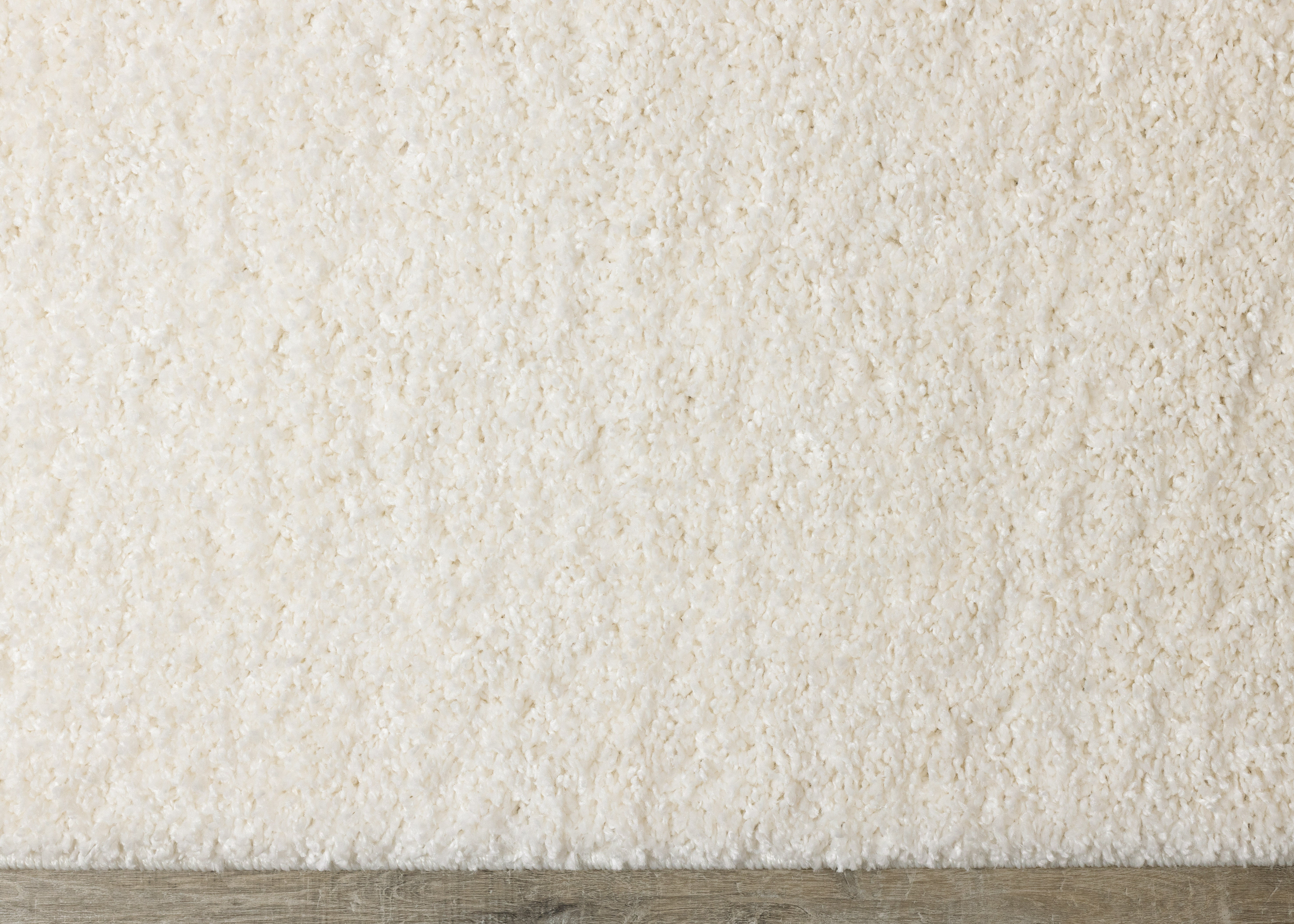 Brio 5'3 x 7'7 Shag Area Rug Cream - Soft Plush Fluffy Living Room Bedroom Carpet - Perfect for Cozy Home Decor, Kids Play Area & Nursery