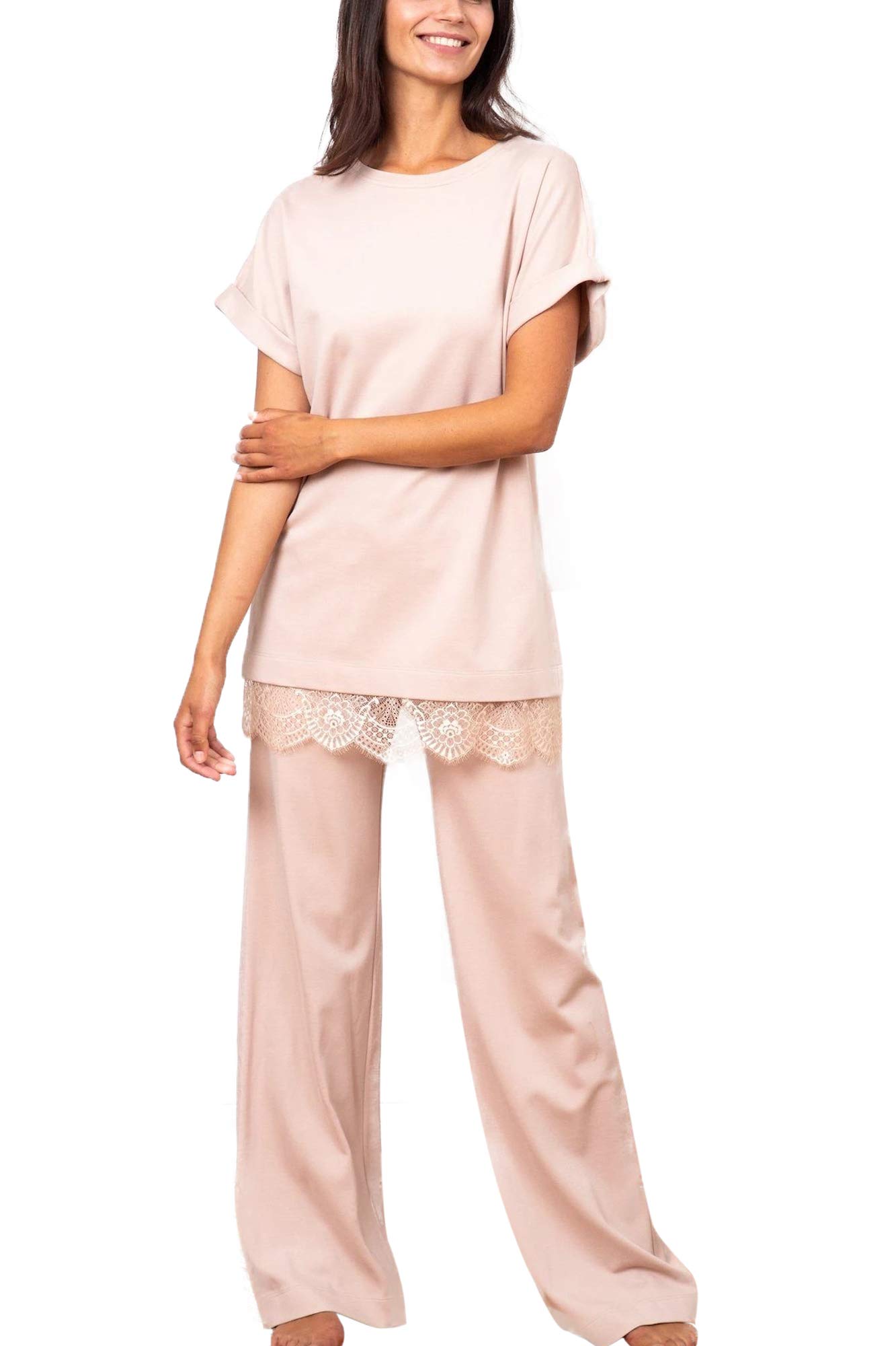 Women's Soft Short Sleeve Pajama Set - Button Down Sleepwear & Lounge Pjs for Comfortable Nights, Relaxing at Home, and Cozy Weekends