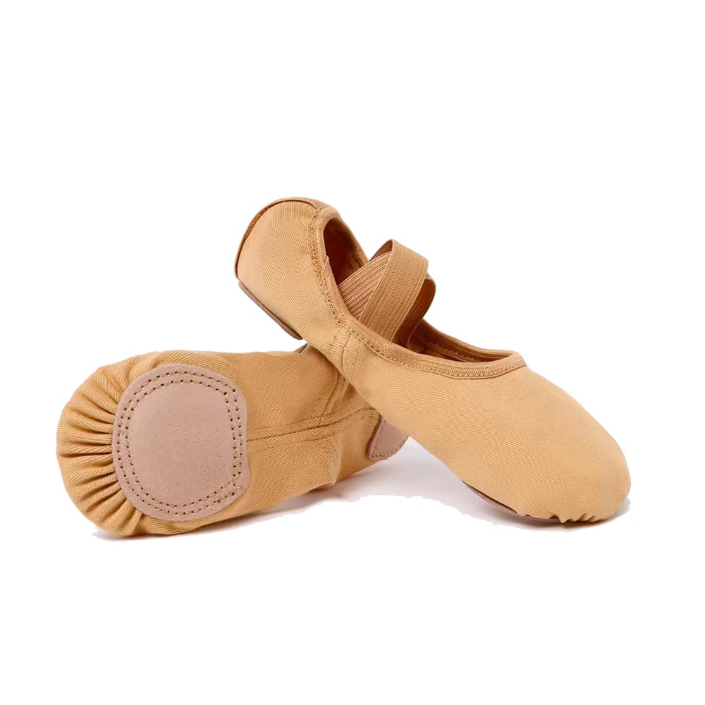 MSMAX Stretch Ballet Slippers for Dance Performance - Comfortable Ballet Flats for Toddlers, Kids & Adults | Perfect for Ballet Class, Recitals & Dance Practice