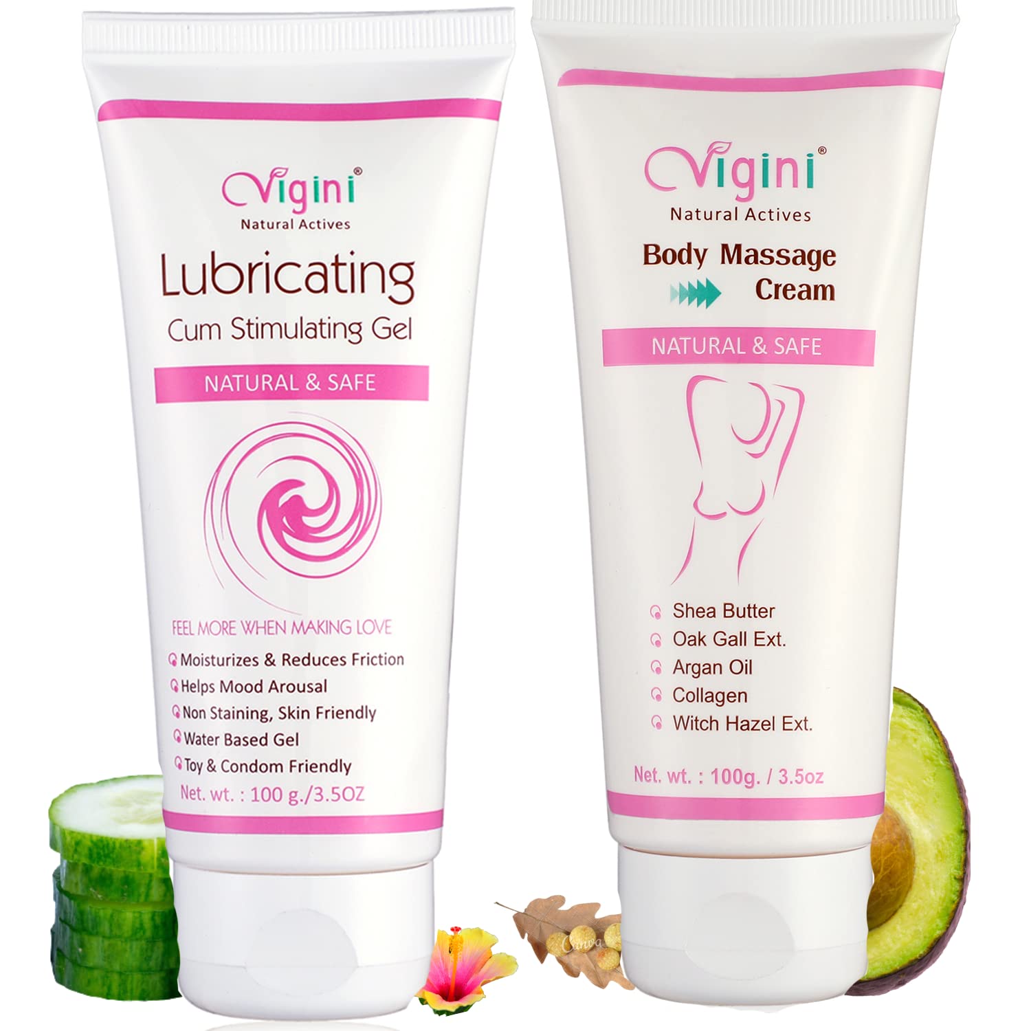 Vigini Natural Body Skin Toner Massage Gel - Anti-Aging & Moisturizing Cream for Women | Water-Based, Fragrance-Free Vaginal Lubricant | 200G | Perfect for Daily Hydration & Intimate Care
