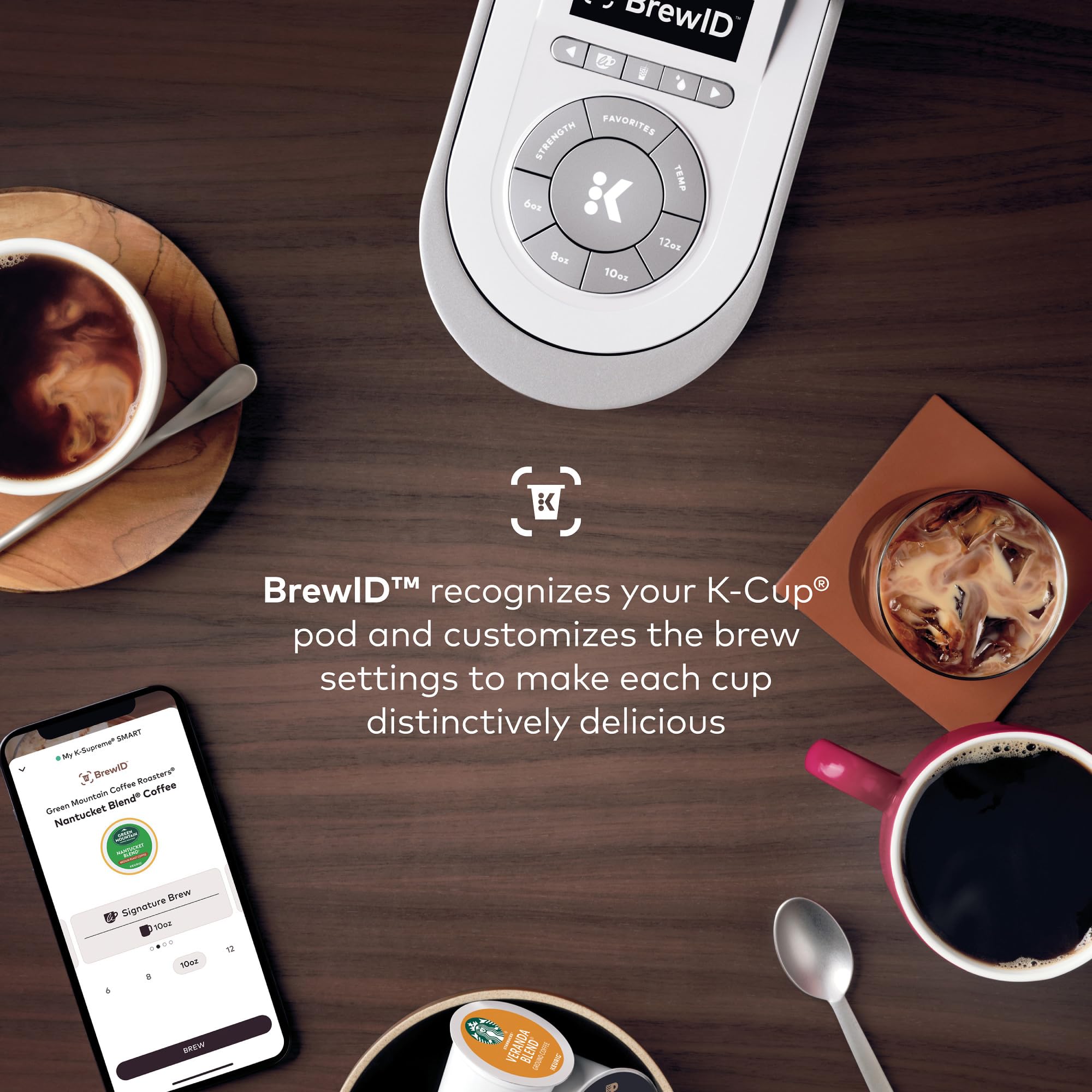 Keurig K-Supreme SMART WiFi Single Serve Coffee Maker - 4 Brew Sizes, 66oz Removable Water Reservoir, Alexa Compatible, White - Perfect for Home, Office & Kitchen Use