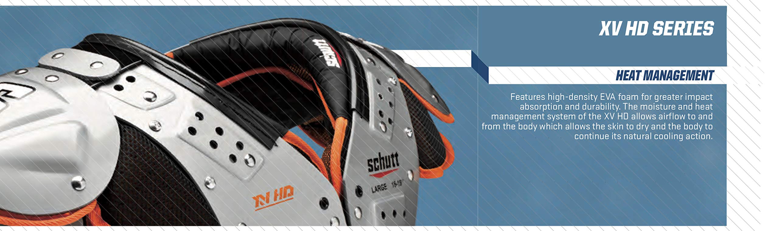 Schutt Varsity XV HD Football Shoulder Pads for Quarterbacks & Wide Receivers - Lightweight Protection for High Performance Training & Games