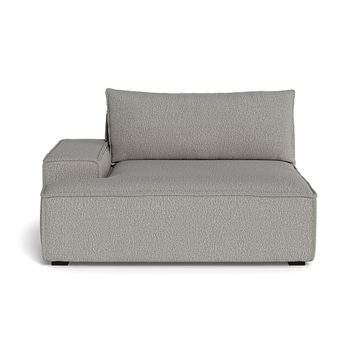 Daphne Boucle 1-Seater Left Arm Modular Sofa - Modern Compact Loveseat for Small Spaces, Apartments & Cozy Living Rooms