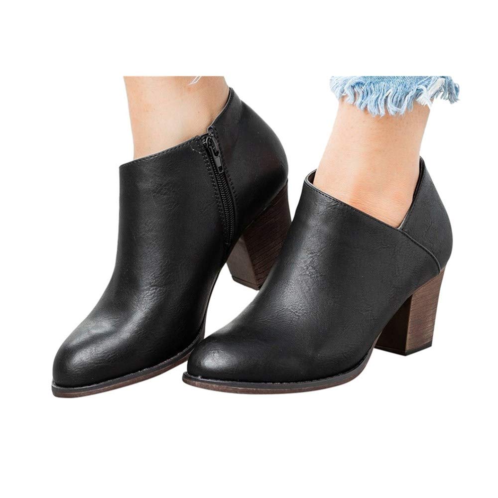 Stylish Women's Hemlock High Heel Ankle Boots - Wedge Dress Booties with Zipper for Wedding, Party & Evening Events | Comfortable Ladies Fashion Shoes for Night Out & Special Occasions