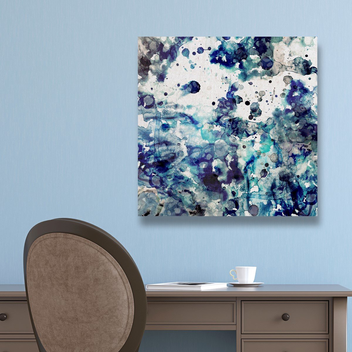 Abstract Wall Art Canvas Print 'Morning Lake' - 16