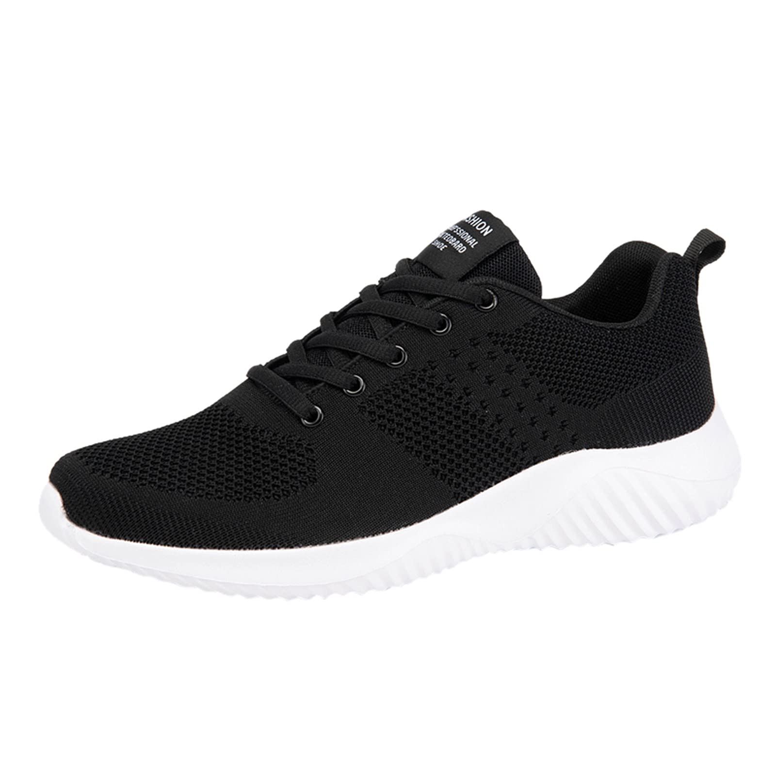 WASERCE Men's Breathable Mesh Work Sneakers - Lightweight Athletic Shoes for Casual Wear & Running - Size 12 - Perfect for Gym, Office & Outdoor Activities