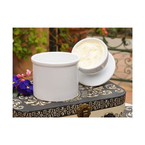Vintage White Butter Bell Crock - Ceramic Butter Keeper with Matte Finish for Fresh Butter Storage - Perfect for Kitchen Countertop, Dining Table, and Farmhouse Decor
