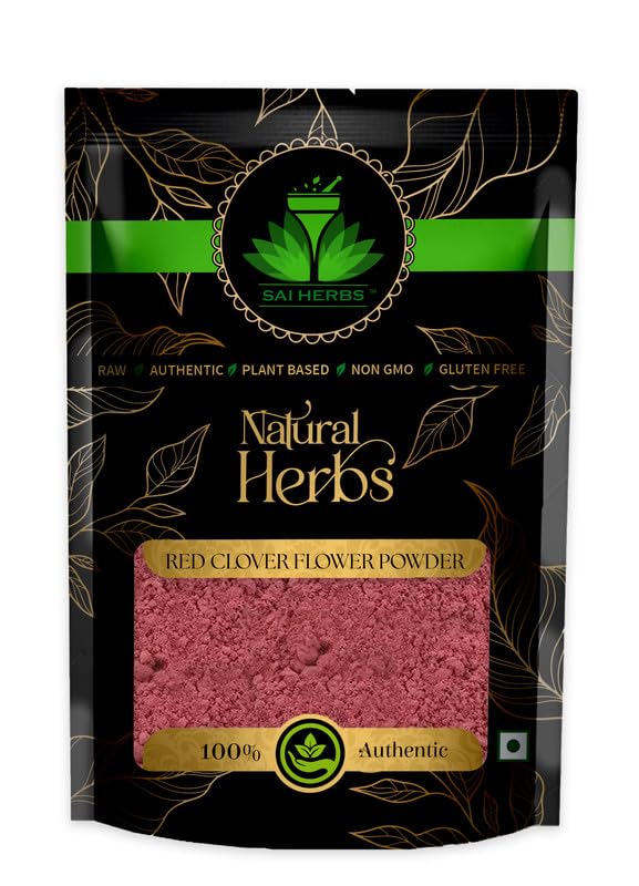 SAI HERBS Red Clover Flower Powder (Trifolium Pratense) - 100% Pure & Natural Supplement for Skin & Hair Care - 100g - Perfect for Smoothies, Teas & DIY Beauty Treatments