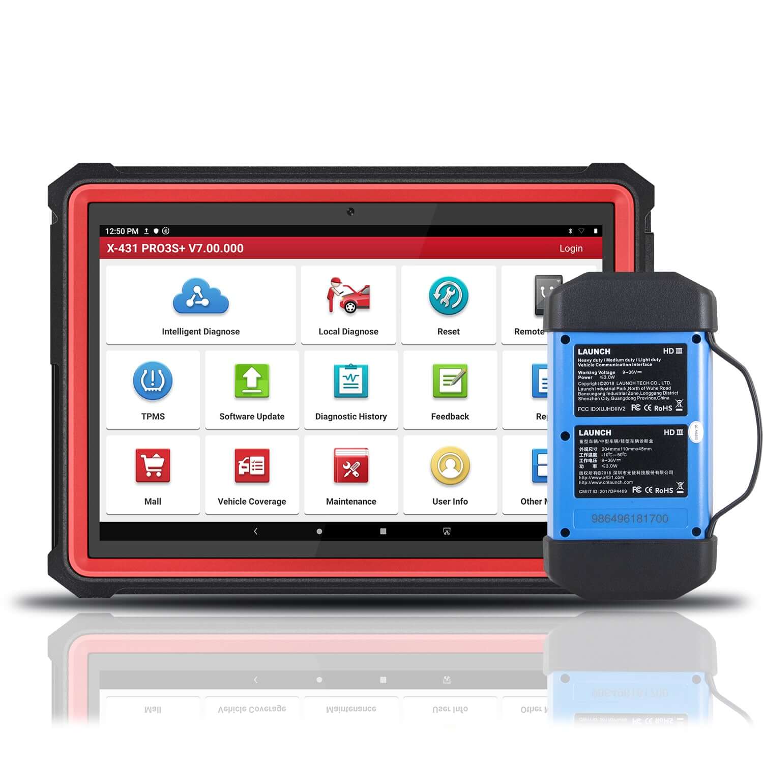 LAUNCH X431 PRO3S+ (v2.0) HDIII 12V/24V OBD2 Scanner - Professional Automotive Diagnostic Tool for Car, Truck & SUV - Perfect for Mechanics & DIY Car Repair