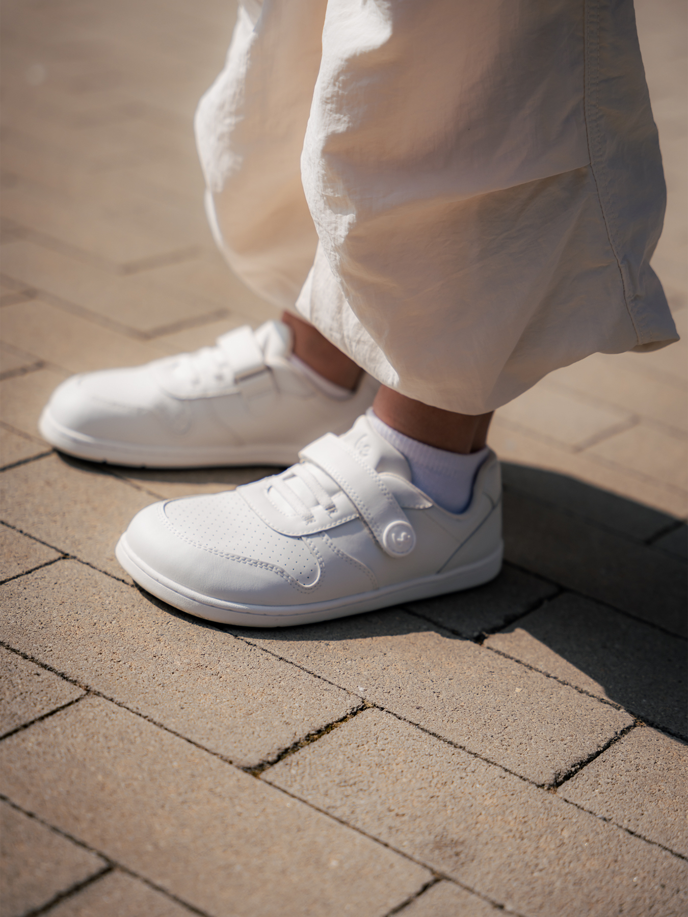 Be Lenka Scoot Kids Barefoot Sneakers for Boys & Girls - Lightweight All-White Minimalist Shoes for Active Play & Outdoor Adventures