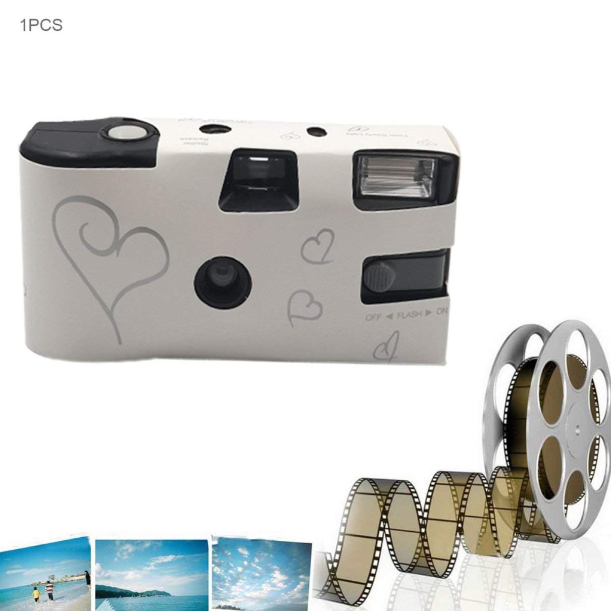 STARWAVE Retro 35mm Disposable Film Camera - Manual Focus One-Time Use Camera with Flash for Kids & Beginners - Perfect for Travel, Parties, Weddings & Vintage Photography
