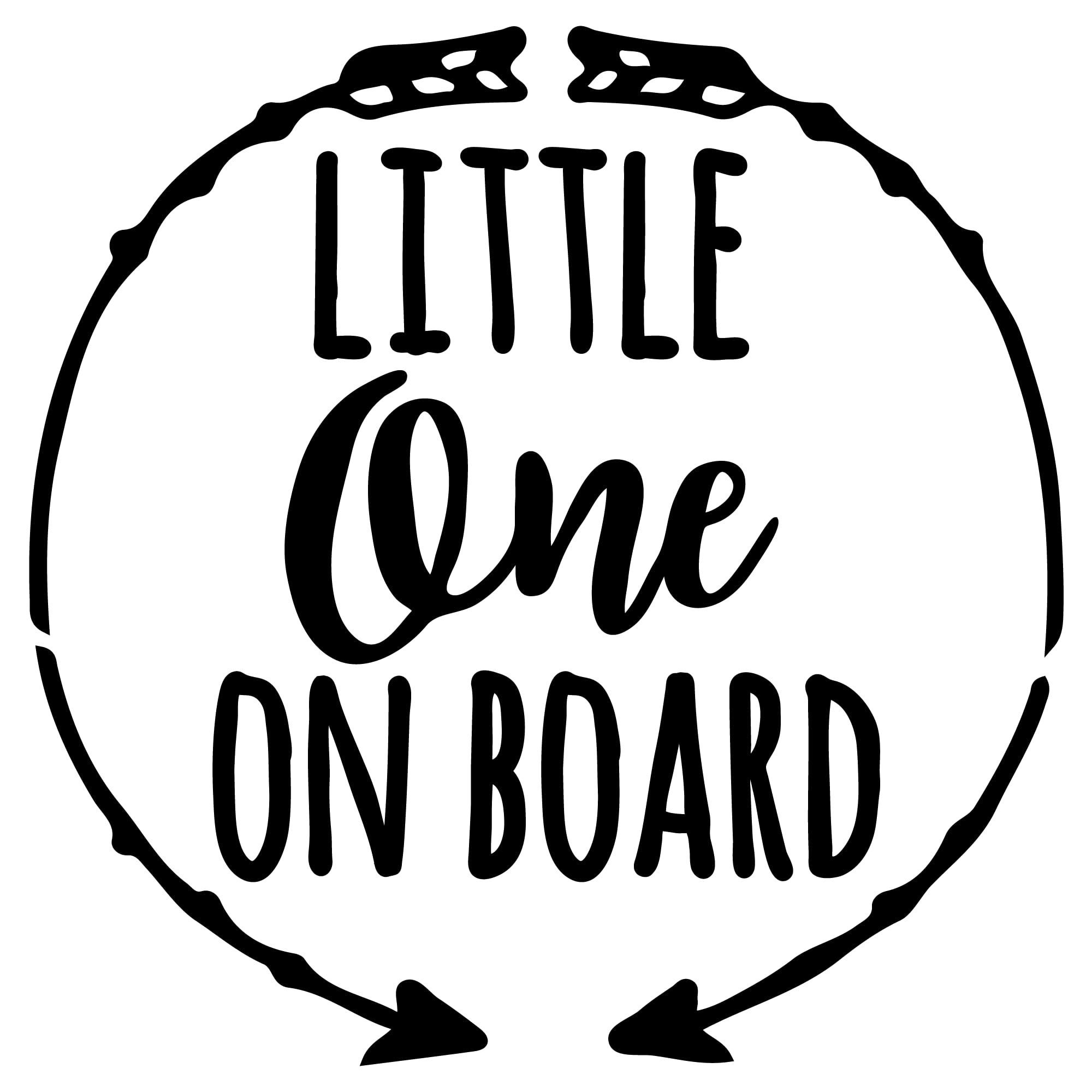 WHITE Baby on Board Car Decal - 4.5