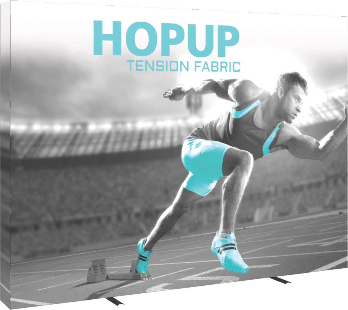 4 x 3 Hopup Tension Fabric Display - Portable Trade Show Booth with Graphic Only - Perfect for Exhibitions, Conventions and Retail Displays